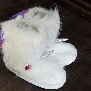 New! Girls Unicorn Slipper Boots 2/3